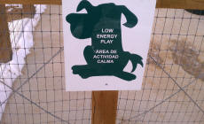The sign for the low energy section of  Kennedy Dog Park